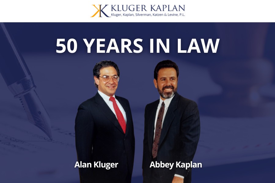Alan Kluger and Abbey Kaplan 50 years in law